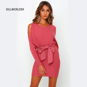 2019 Women Casual Solid slim long sleeves Hhollow shoulder Sweater dresses SELLWORLDER Fashion Pullovers sweaters
2019 Women Casual Solid slim long sleeves Hhollow shoulder Sweater dresses SELLWORLDER Fashion Pullovers sweaters
