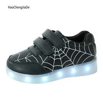 Colorful LED Children's Shoes Kids Glowing Sneakers with light Spiderman USB Charging Luminous Lighted Sports Shoes Boy Girls
Colorful LED Children's Shoes Kids Glowing Sneakers with light Spiderman USB Charging Luminous Lighted Sports Shoes Boy Girls