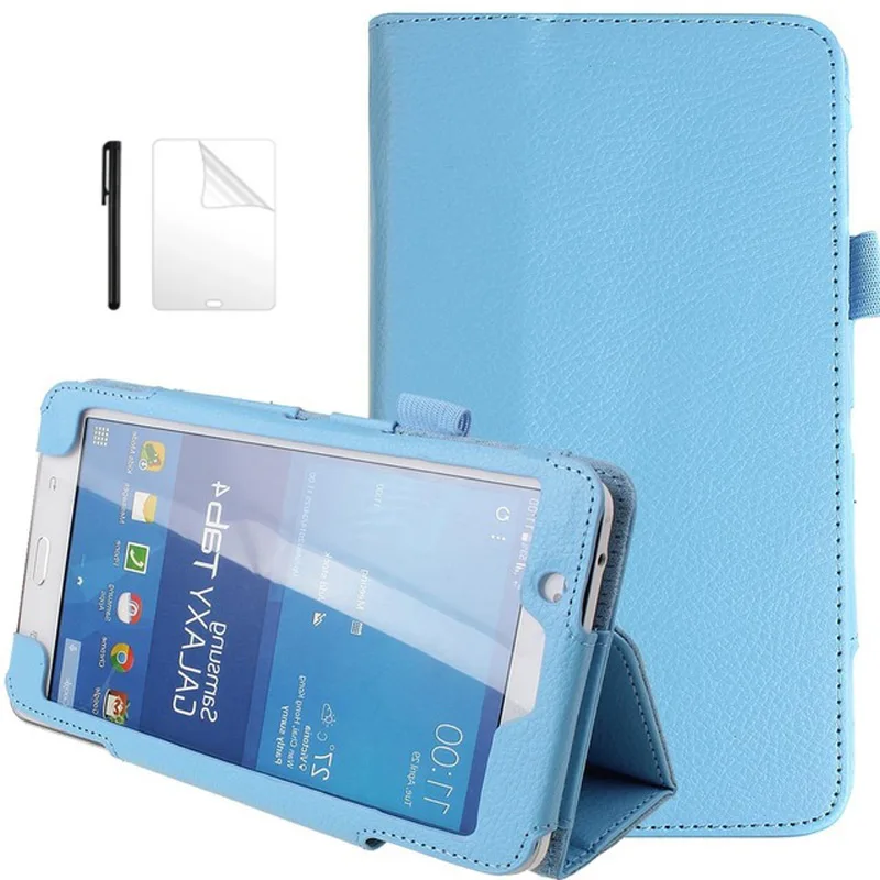 Litchee Stand PU Leather Case For Samsung Galaxy Tab 4 7.0 T230 T231 T235 Smart Cover for SM-T231 SM-T230 7.0 inch case+film+pen
Litchee Stand PU Leather Case For Samsung Galaxy Tab 4 7.0 T230 T231 T235 Smart Cover for SM-T231 SM-T230 7.0 inch case+film+pen