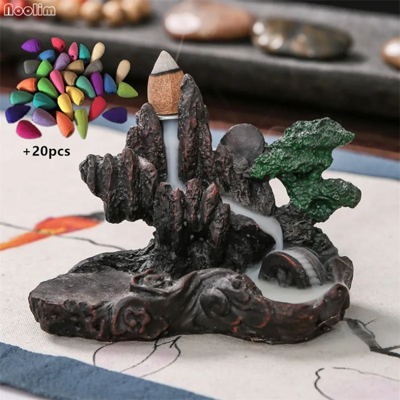 Resin Backflow Incense Burner Buddha Incense Holder Aromatherapy Censer For Home Office Teahouse Decor+ 20pcs Incense Cones
Resin Backflow Incense Burner Buddha Incense Holder Aromatherapy Censer For Home Office Teahouse Decor+ 20pcs Incense Cones