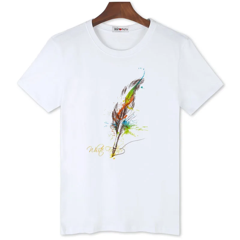 BGtomato colorful feather tshirt beautiful streetwear fashion feather t shirt men body oversized t shirt harajuku t-shirt men
BGtomato colorful feather tshirt beautiful streetwear fashion feather t shirt men body oversized t shirt harajuku t-shirt men