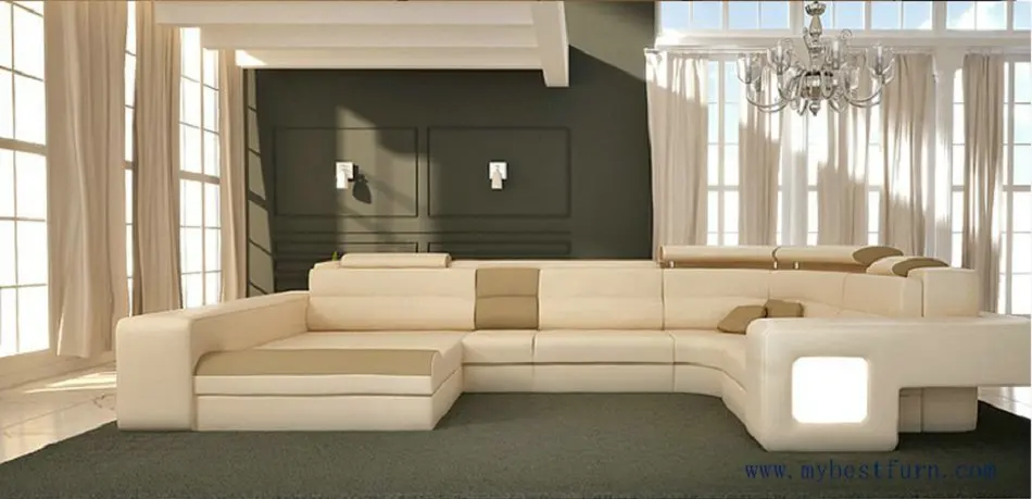 Free Shipping modern Design Leather sofa, with light, adjusted headrest leather sofa set S8570
Free Shipping modern Design Leather sofa, with light, adjusted headrest leather sofa set S8570