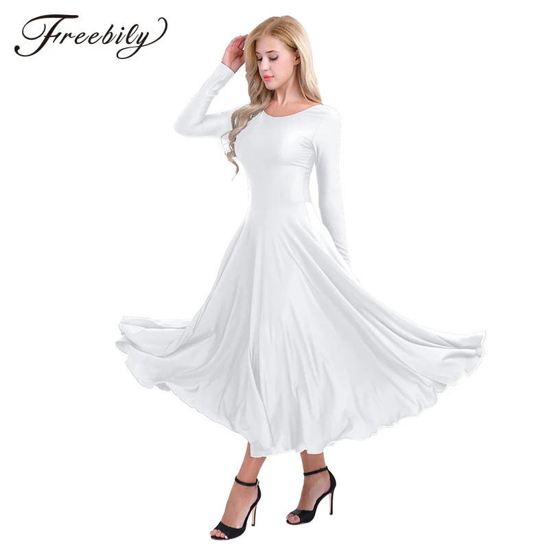 New Women Long Sleeve Professional Ballerina Stage Ballet Tutu Dance Long Dress Loose Fit Contemporary Lyrical Dance Costumes
New Women Long Sleeve Professional Ballerina Stage Ballet Tutu Dance Long Dress Loose Fit Contemporary Lyrical Dance Costumes