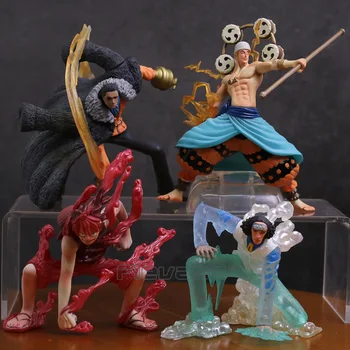 

Anime One Piece Luffy Kuzan Sir Crocodile Enel Nirvana Ver. PVC Figures Collectible Model Toys 4pcs/set