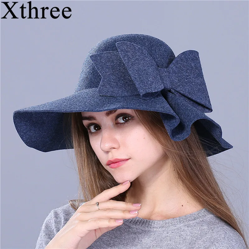 Xthree Fashion Vintage wool Wide-Brim Fedoras Hats for Women Bowler Floppy Feminino autumn Ladies cap
Xthree Fashion Vintage wool Wide-Brim Fedoras Hats for Women Bowler Floppy Feminino autumn Ladies cap
