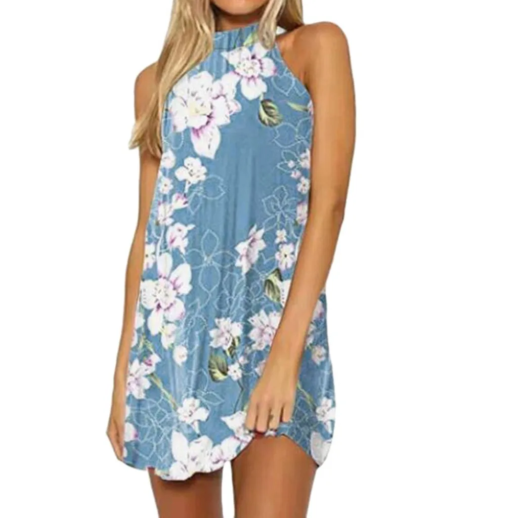 Halter Neck Dress Women Summer Beach Sundress Ladies Swim Cover Up Casual Sleeveless Swing Boho Short Dress Swimsuit Beachwear
Halter Neck Dress Women Summer Beach Sundress Ladies Swim Cover Up Casual Sleeveless Swing Boho Short Dress Swimsuit Beachwear