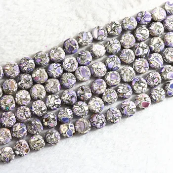 Purple Calaite Turquoises Stone 14x14mm Round Cake Beads Fashion Hot Diy Jewelry 15" B306
Purple Calaite Turquoises Stone 14x14mm Round Cake Beads Fashion Hot Diy Jewelry 15" B306