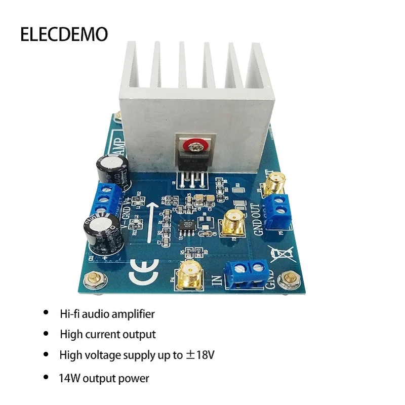 TDA2030 module power amplifier hifi audio amplifier 14W high voltage and high current power amplifier board
TDA2030 module power amplifier hifi audio amplifier 14W high voltage and high current power amplifier board