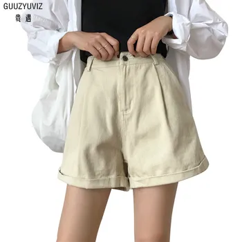 GUUZYUVIZ Women Shorts High Waist Casual Loose Curl Wide legs Denim Shorts Jeans 2018 White Black Women Korte Broek Vrouwen
GUUZYUVIZ Women Shorts High Waist Casual Loose Curl Wide legs Denim Shorts Jeans 2018 White Black Women Korte Broek Vrouwen