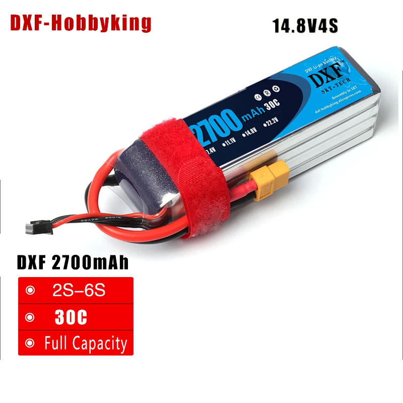 2017 DXF Power lipo battery pack 14.8v 2700mah lipo 4s 30c max60C for rc car boat fpv drone Helicopter UAV Car Boat Drone truck 
2017 DXF Power lipo battery pack 14.8v 2700mah lipo 4s 30c max60C for rc car boat fpv drone Helicopter UAV Car Boat Drone truck