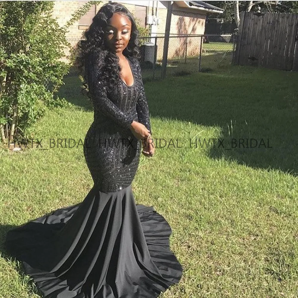 African Black Girls Evening Dress 2019 Glitter Sequined Mermaid Long Sleeve Vestidos de fiesta de noche Long Prom Formal Gown
African Black Girls Evening Dress 2019 Glitter Sequined Mermaid Long Sleeve Vestidos de fiesta de noche Long Prom Formal Gown