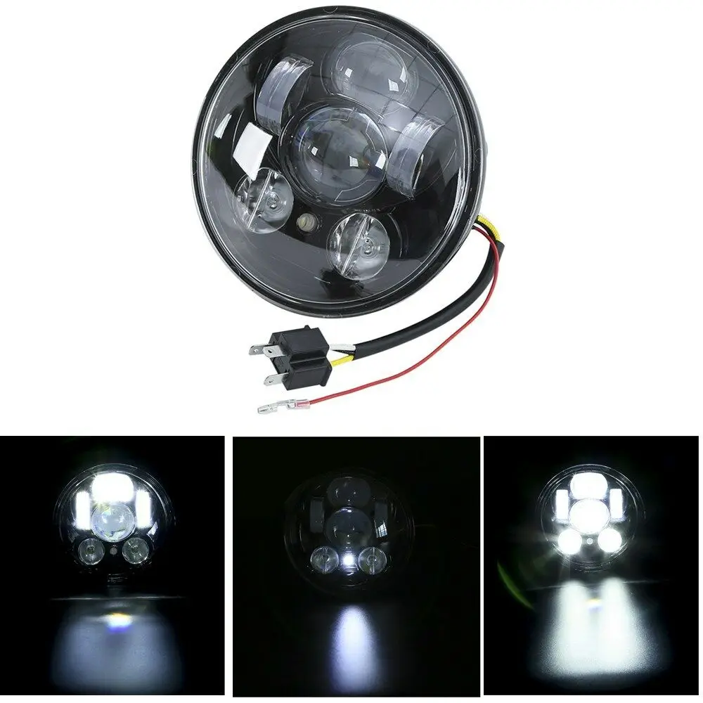5-3/4" Round Projector LED Headlight Light For Harley Dyna Softail Sportster XL 883 1200 street 500 750 XG500 XG750 Black/Chrome
5-3/4" Round Projector LED Headlight Light For Harley Dyna Softail Sportster XL 883 1200 street 500 750 XG500 XG750 Black/Chrome