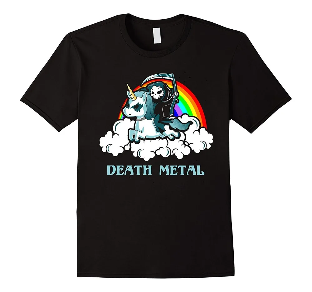 

Unicorn Metal Rocker Go To Hell Shirt Cartoon Print Short Sleeve T Shirt drop shipping