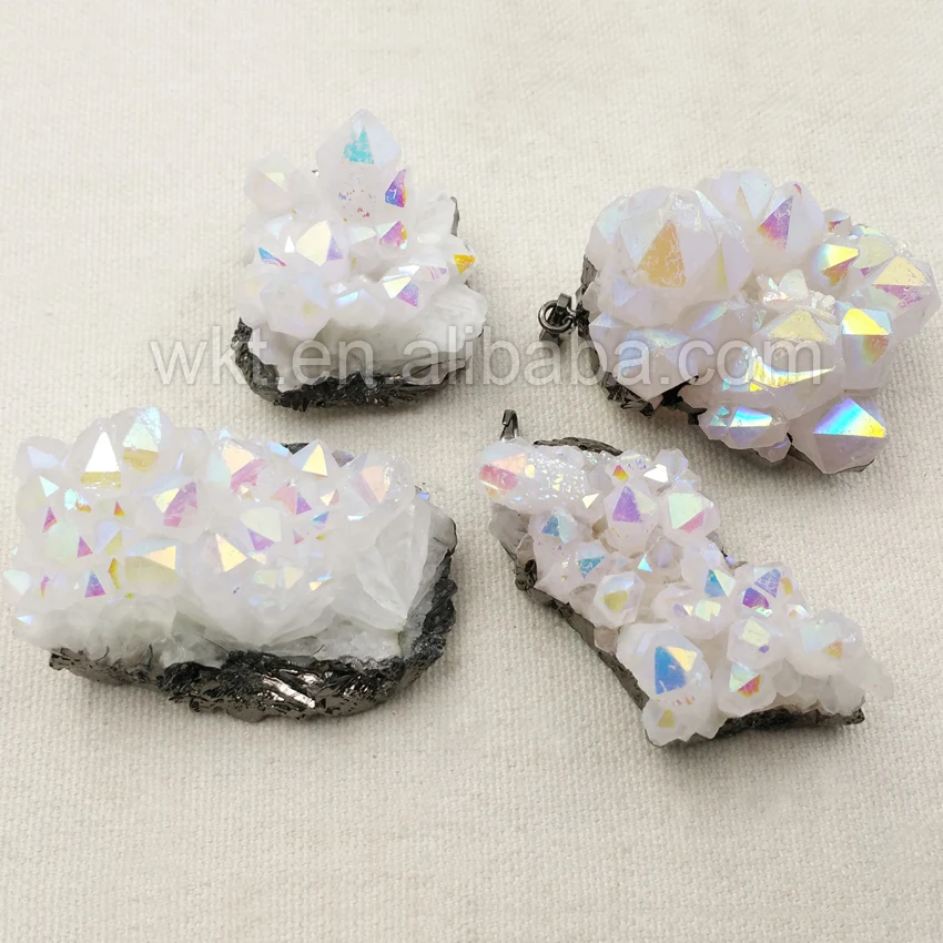 WT-P1091 Wholesale Newest Angel Aura Quartz Pendant High Quality Black Gun Plated Crystal Cluster Quartz Point Aura Pendant
WT-P1091 Wholesale Newest Angel Aura Quartz Pendant High Quality Black Gun Plated Crystal Cluster Quartz Point Aura Pendant