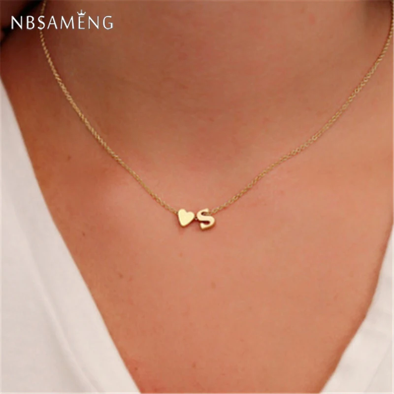 Letter Heart Name Trendy Tiny Dainty Necklace for Women Initial Chain Pendant Statement Gold Necklaces Choker Dorp 2019 Jewelry
Letter Heart Name Trendy Tiny Dainty Necklace for Women Initial Chain Pendant Statement Gold Necklaces Choker Dorp 2019 Jewelry