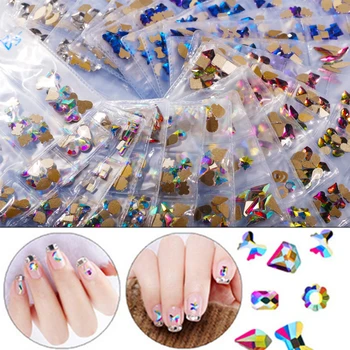 60pcs/pack Mixed Shape Flat Back Nail Crystals AB Rhinestones Gems Diamond Gold Bottom 3D Nails Decoration Stone
60pcs/pack Mixed Shape Flat Back Nail Crystals AB Rhinestones Gems Diamond Gold Bottom 3D Nails Decoration Stone