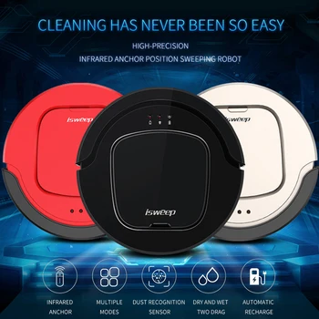 ISWEEP S550 Robot Vacuum Cleaner Auto Smart Home Appliances With Infrared Remote Control Self Charging Dry Wet Multiple Modes
ISWEEP S550 Robot Vacuum Cleaner Auto Smart Home Appliances With Infrared Remote Control Self Charging Dry Wet Multiple Modes