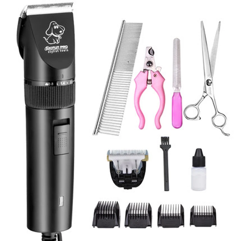 Image Super Power 12V Cat Dog Electrical Shaver Set Pet Haircut Machine Professional  Hair Trimmer Shaving