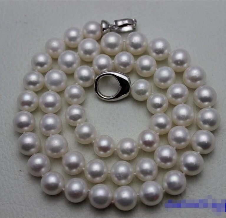 FREE shipping>>>>>> High quality round white freshwater pearl necklace 9-10mm 17INCH Alloy "handmade
FREE shipping>>>>>> High quality round white freshwater pearl necklace 9-10mm 17INCH Alloy "handmade