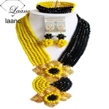 Laanc Fashion Yellow Black Nigerian Wedding Party Jewelry Sets African Beads Jewelry Set Crystal C6CHLK029
Laanc Fashion Yellow Black Nigerian Wedding Party Jewelry Sets African Beads Jewelry Set Crystal C6CHLK029