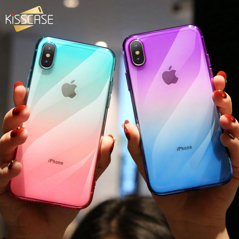 KISSCASE Gradient Color Silicone Case For iPhone X Xs max XR Soft Case For iPhone 6 6s 7 8 Plus 5 5S Ultra Thin Phone Back Cover
KISSCASE Gradient Color Silicone Case For iPhone X Xs max XR Soft Case For iPhone 6 6s 7 8 Plus 5 5S Ultra Thin Phone Back Cover