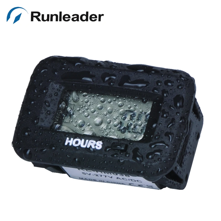 Image Runleader Digital Hour Meter For Gas AC DC generator snowmobile ATV sod cutter blower UTV lawn mower trenchers mulcher splitter