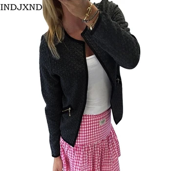 INDJXND 2018 Women Tops New Autumn Women Long Sleeve Lattice Zipper Tartan Cardigan Top Coat Jacket Outwear Blouse Size S-4XL
INDJXND 2018 Women Tops New Autumn Women Long Sleeve Lattice Zipper Tartan Cardigan Top Coat Jacket Outwear Blouse Size S-4XL