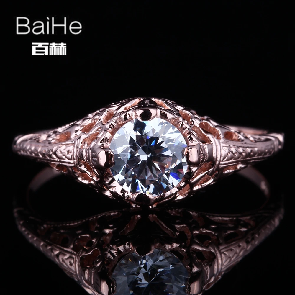 BAIHE Solid 14K Rose Gold(AU585) 1.2CT Certified Genuine AAA Graded Cubic Zirconia/Flawless circular Wedding Women Trendy Ring
BAIHE Solid 14K Rose Gold(AU585) 1.2CT Certified Genuine AAA Graded Cubic Zirconia/Flawless circular Wedding Women Trendy Ring