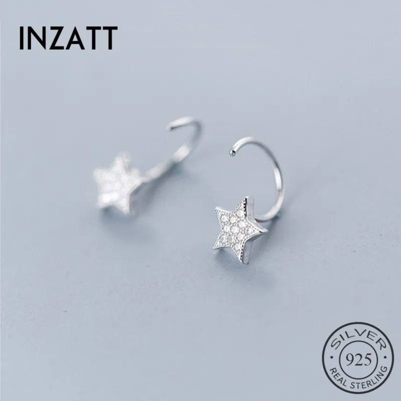 INZATT Real 925 Sterling Silver Minimalist Full Star Hoop Earrings For Fashion Women Party Cute Fine Jewelry 2019 Accessories
INZATT Real 925 Sterling Silver Minimalist Full Star Hoop Earrings For Fashion Women Party Cute Fine Jewelry 2019 Accessories