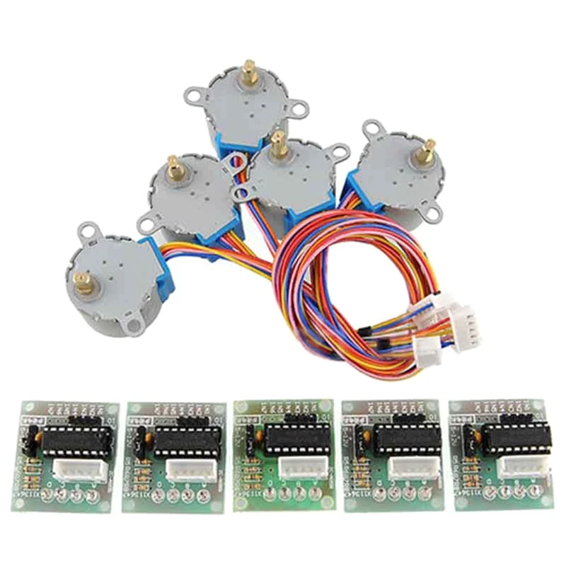 

5V Stepper Motor 28BYJ-48 With Drive Test Module Board ULN2003 Fit For Arduino #Sep.08