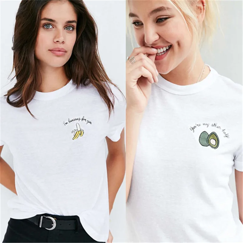 2018 New Style T Shirt Women Short Sleeve White T-Shirt Banana Avocado Print Tops Blusa Female Tees Student Tshirt
2018 New Style T Shirt Women Short Sleeve White T-Shirt Banana Avocado Print Tops Blusa Female Tees Student Tshirt