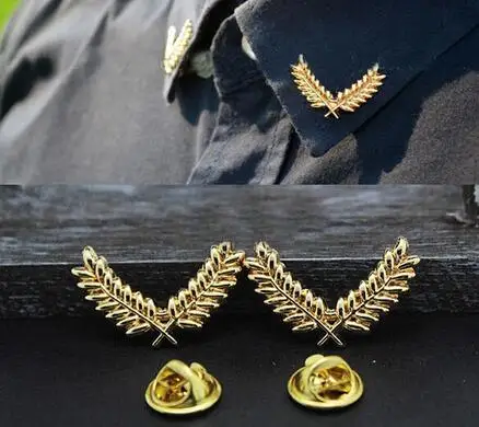 Korean three-dimensional metal wheat couple brooch small collar button Accessories Suit shirt collar pin
Korean three-dimensional metal wheat couple brooch small collar button Accessories Suit shirt collar pin