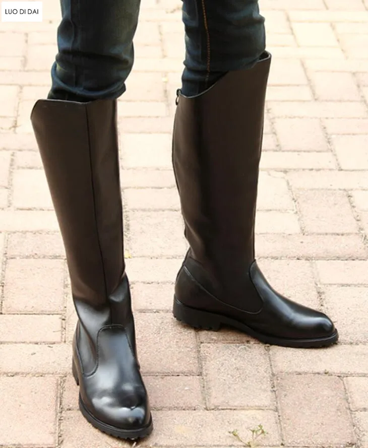 mens leather knee boots