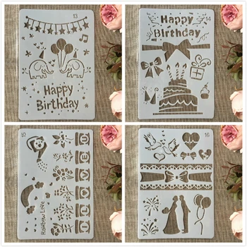 4Pcs A4 26cm Birthday Cake Wedding DIY Craft Layering Stencils Painting Scrapbooking Stamping Embossing Album Paper Template
4Pcs A4 26cm Birthday Cake Wedding DIY Craft Layering Stencils Painting Scrapbooking Stamping Embossing Album Paper Template