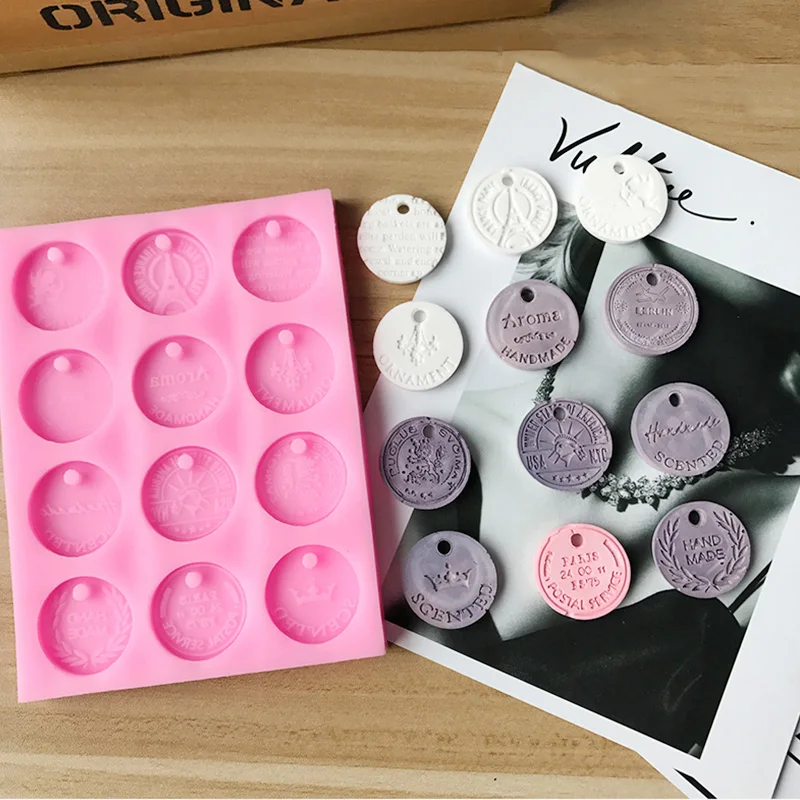 12 Coins European Tags Silicone Mold Aromatherapy Wax Tablet Silicone Mould Car Pendant Gypsum Plaster Molds
12 Coins European Tags Silicone Mold Aromatherapy Wax Tablet Silicone Mould Car Pendant Gypsum Plaster Molds
