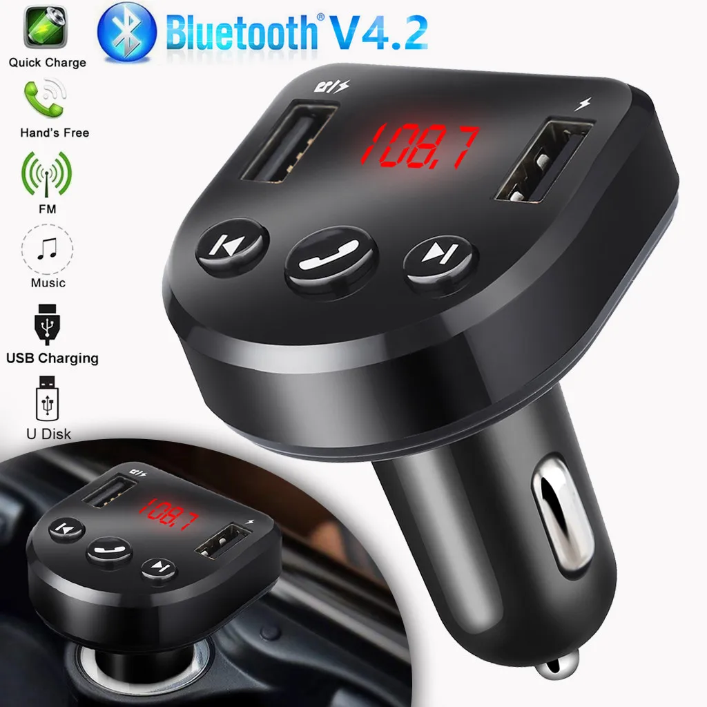 Aux Bluetooth Wireless Car FM Transmitter Radio Adapter USB Charger LCD Mp3 Player Handsfree Usb Bluetooth Manos Libres
Aux Bluetooth Wireless Car FM Transmitter Radio Adapter USB Charger LCD Mp3 Player Handsfree Usb Bluetooth Manos Libres