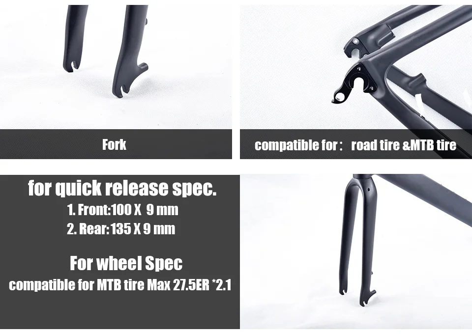 2018 New Cyclocross Frame Aero Road or Gravel Bike Frame S/M/L size Disc Bike Carbon frameset QR or thru axle HTB1LZfgKeOSBuNjy0Fdq6zDnVXaR - 2018 New Cyclocross Frame Aero Road or Gravel Bike Frame S/M/L size Disc Bike Carbon frameset QR or thru axle