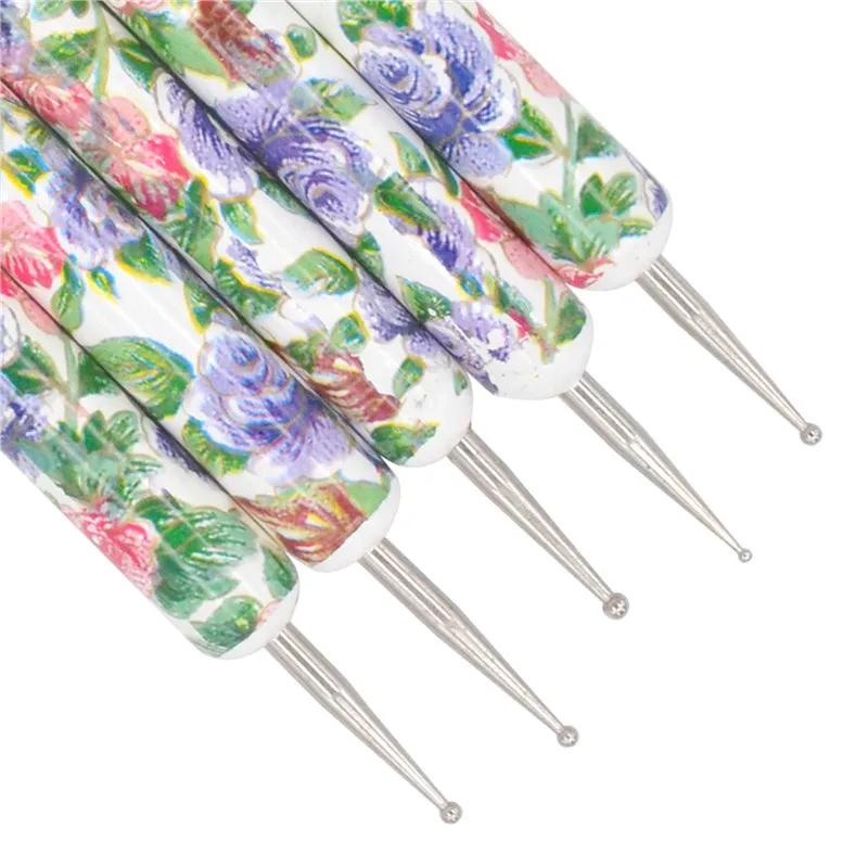 YWK 5Pcs Flower Pattern Nail Dot Painting Pen Set 2 Way Wood Handle Nail Art Dotting Tools Beauty Salon Nail Pen Brush Care Set
YWK 5Pcs Flower Pattern Nail Dot Painting Pen Set 2 Way Wood Handle Nail Art Dotting Tools Beauty Salon Nail Pen Brush Care Set