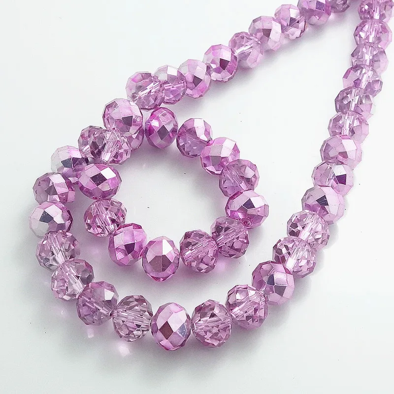Wholesale Half Plated Rondelle Faceted Crystal Glass Loose Spacer Beads 4mm 6mm 8mm 10mm pink
Wholesale Half Plated Rondelle Faceted Crystal Glass Loose Spacer Beads 4mm 6mm 8mm 10mm pink