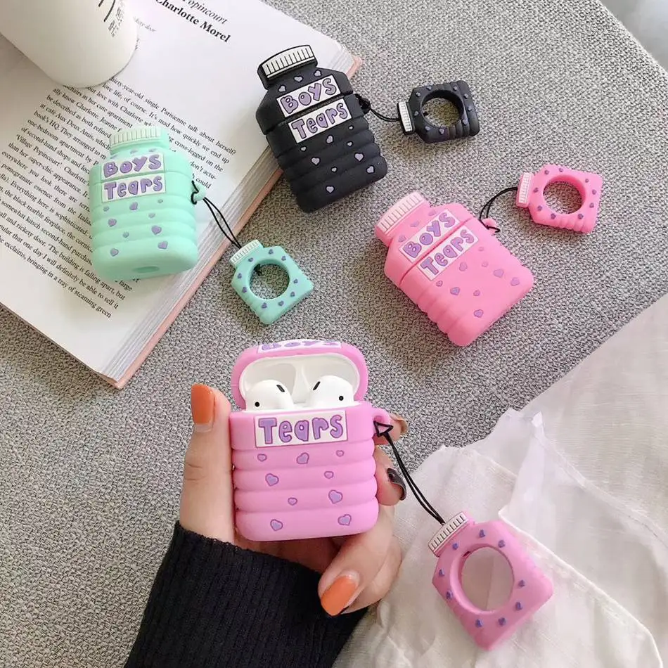 Axbety For AirPods Case 3D Cute Cartoon Bottle Earphone Case For Airpods 2/i10/i11/i12 TWS Protect Cover with Finger Ring Strap
Axbety For AirPods Case 3D Cute Cartoon Bottle Earphone Case For Airpods 2/i10/i11/i12 TWS Protect Cover with Finger Ring Strap