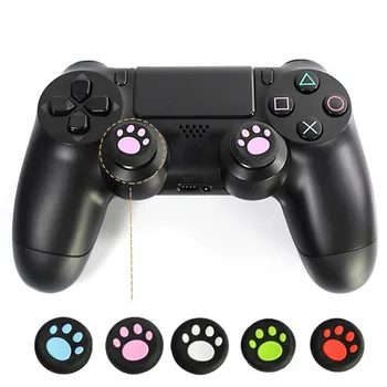 

2 Pcs Durable Silicone Non-slip Cat Paw Thumb Stick Grips Cover For PS4 PS3 XBOX ONE/360 Controller Thumbstick Joystick Caps