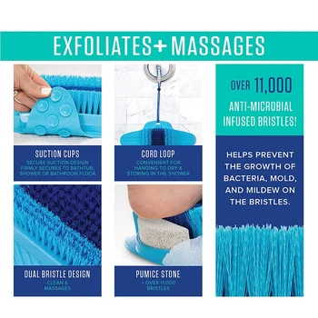 NEW-Fresh Feet- Foot Scrubber With Pumice Stone, Cleans, Smooths, Exfoliates And Massages Your Feet Without Bending In The Sho
NEW-Fresh Feet- Foot Scrubber With Pumice Stone, Cleans, Smooths, Exfoliates And Massages Your Feet Without Bending In The Sho