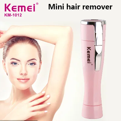 

KEMEI Lipstick Female Shaving Machines for Women Mini Lady Epilator Hair Removal Shaver Razor Battery Bikini Trimmer depilation