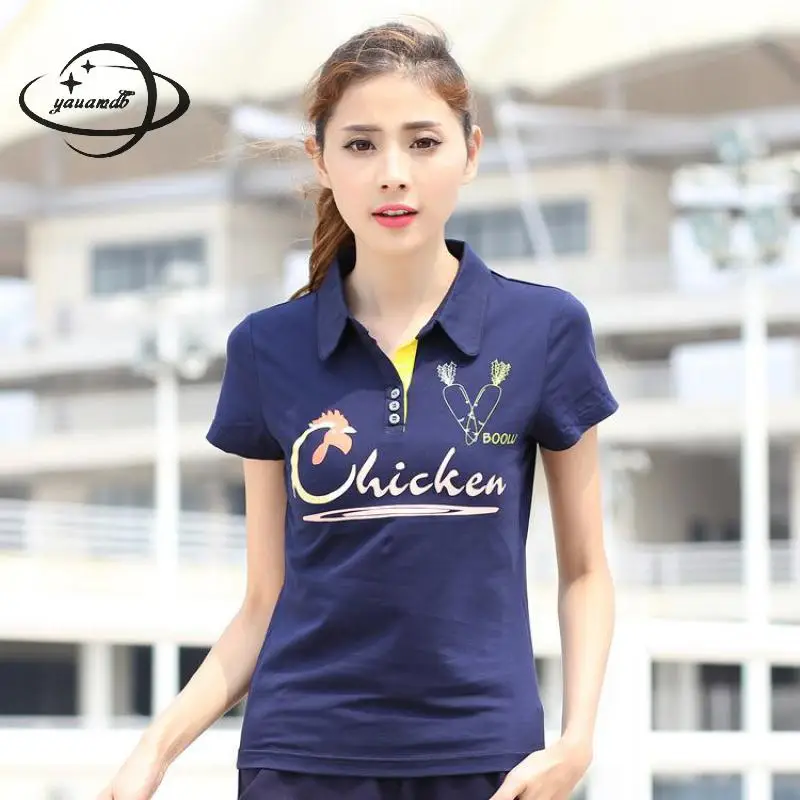 YAUAMDB women polo shirt 2018 summer size M-6XL cotton ladies short sleeve tee female letter print polo turn-down collar tops 46
YAUAMDB women polo shirt 2018 summer size M-6XL cotton ladies short sleeve tee female letter print polo turn-down collar tops 46