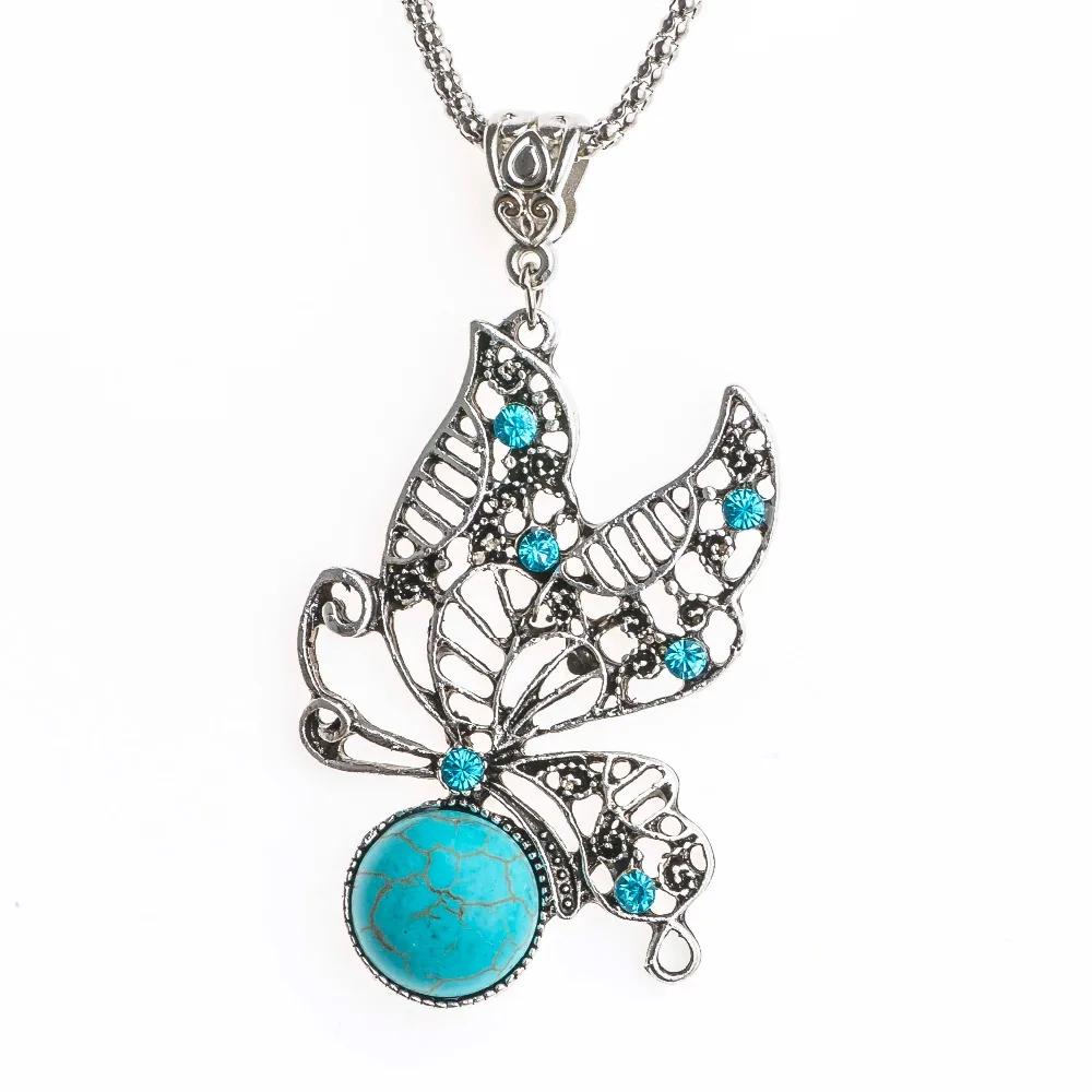 SHUANGR Blue Crystal Natural Stone Butterfly Wing Pendant Silver Color Rope Chain Bohemian Necklace Women Vintage Jewelry femme
SHUANGR Blue Crystal Natural Stone Butterfly Wing Pendant Silver Color Rope Chain Bohemian Necklace Women Vintage Jewelry femme