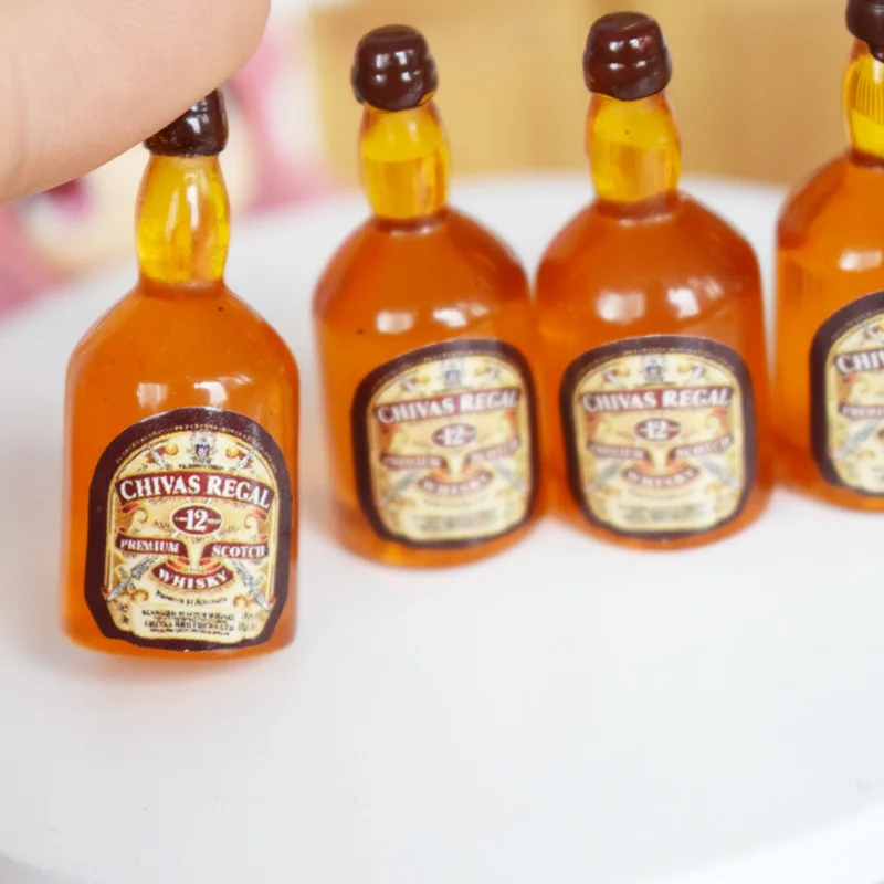 4 шт. 1:6 миниатюрные бутылки для кукольного домика виски напитков модель ролевых