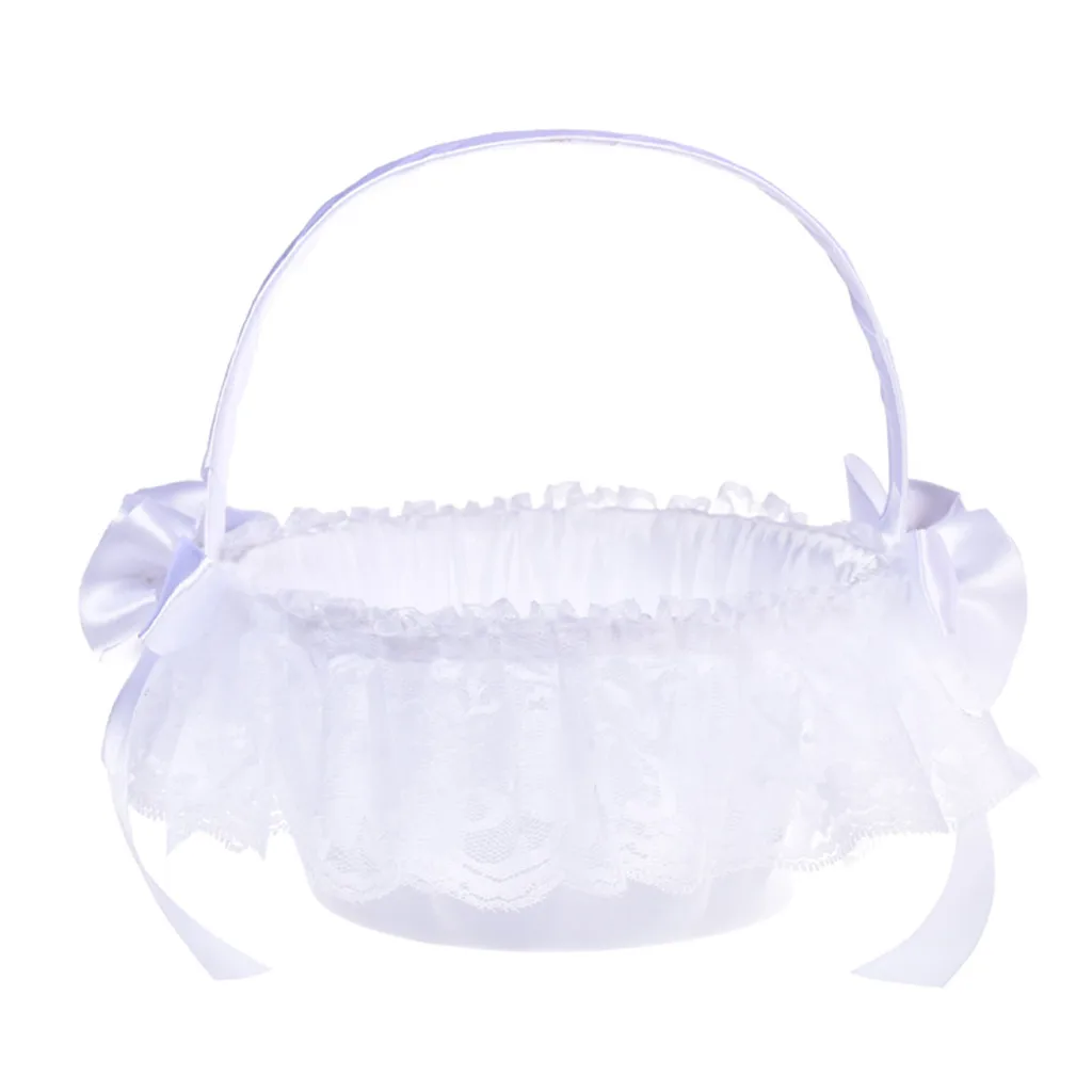 Wedding Basket Romantic Bowknot Silk Cloth Ceremony Party Flower Girl Basket Wedding Decoration Case Satin Basket Container
Wedding Basket Romantic Bowknot Silk Cloth Ceremony Party Flower Girl Basket Wedding Decoration Case Satin Basket Container