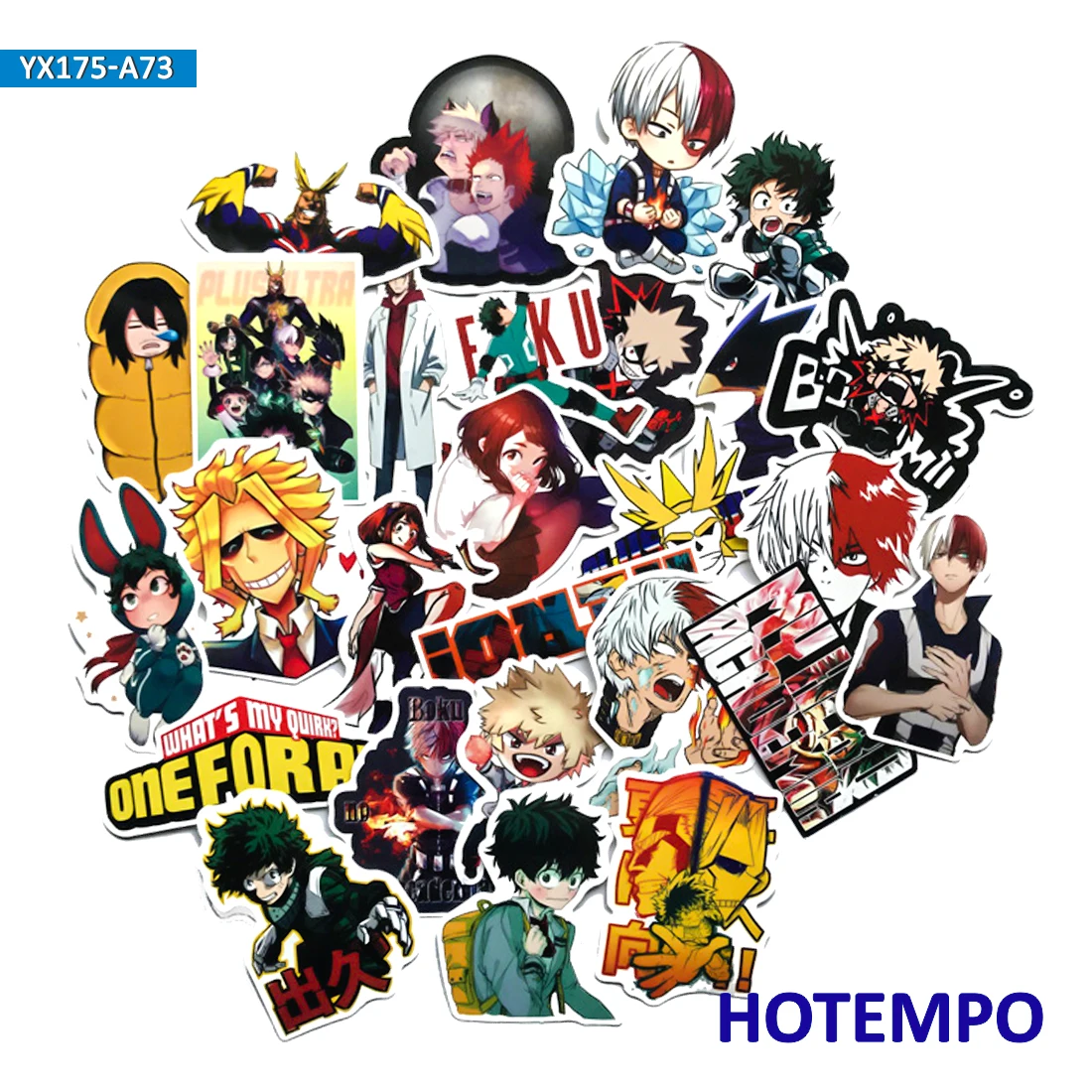 70pcs My Hero Academia Anime Super Hero Style Stickers Toys for Kids Mobile Phone Laptop Suitcase Pad Skateboard Cartoon Sticker
70pcs My Hero Academia Anime Super Hero Style Stickers Toys for Kids Mobile Phone Laptop Suitcase Pad Skateboard Cartoon Sticker