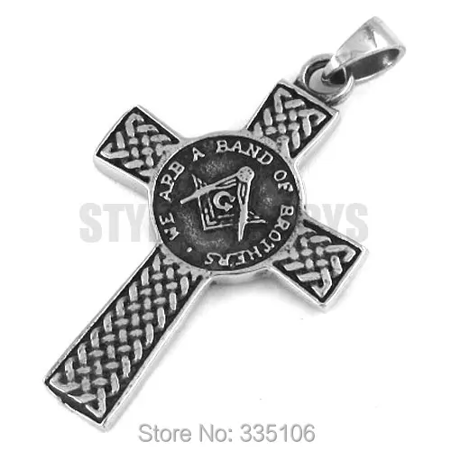 

Free shipping! Masonic Pendant Celtic Cross Pendant Stainless Steel Jewelry Punk Biker Skull Pendant SWP0246