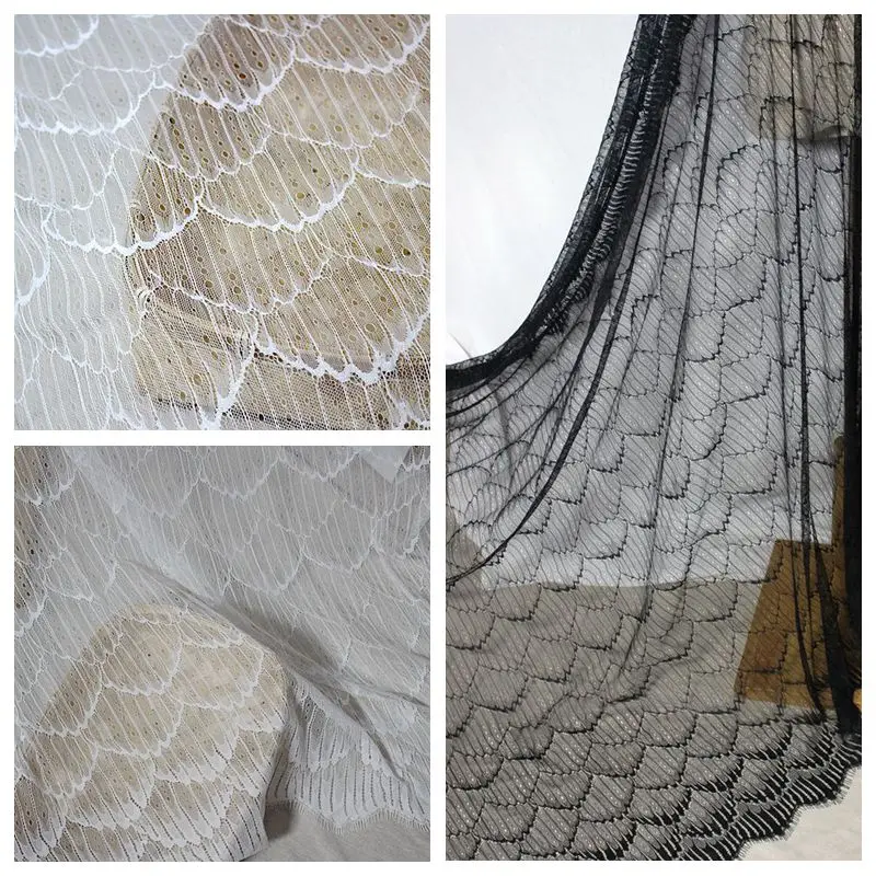 Width 1.5 m wave pattern eyelash lace fabric dress bottoming shirt wedding dress veil accessories 3m price
Width 1.5 m wave pattern eyelash lace fabric dress bottoming shirt wedding dress veil accessories 3m price